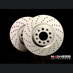 Alfa Romeo Giulia Performance Brake Rotors - 2.0L - Drilled - Front